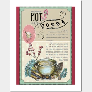 Old Fashioned Hot Cocoa recipe - Retro Christmas Posters and Art